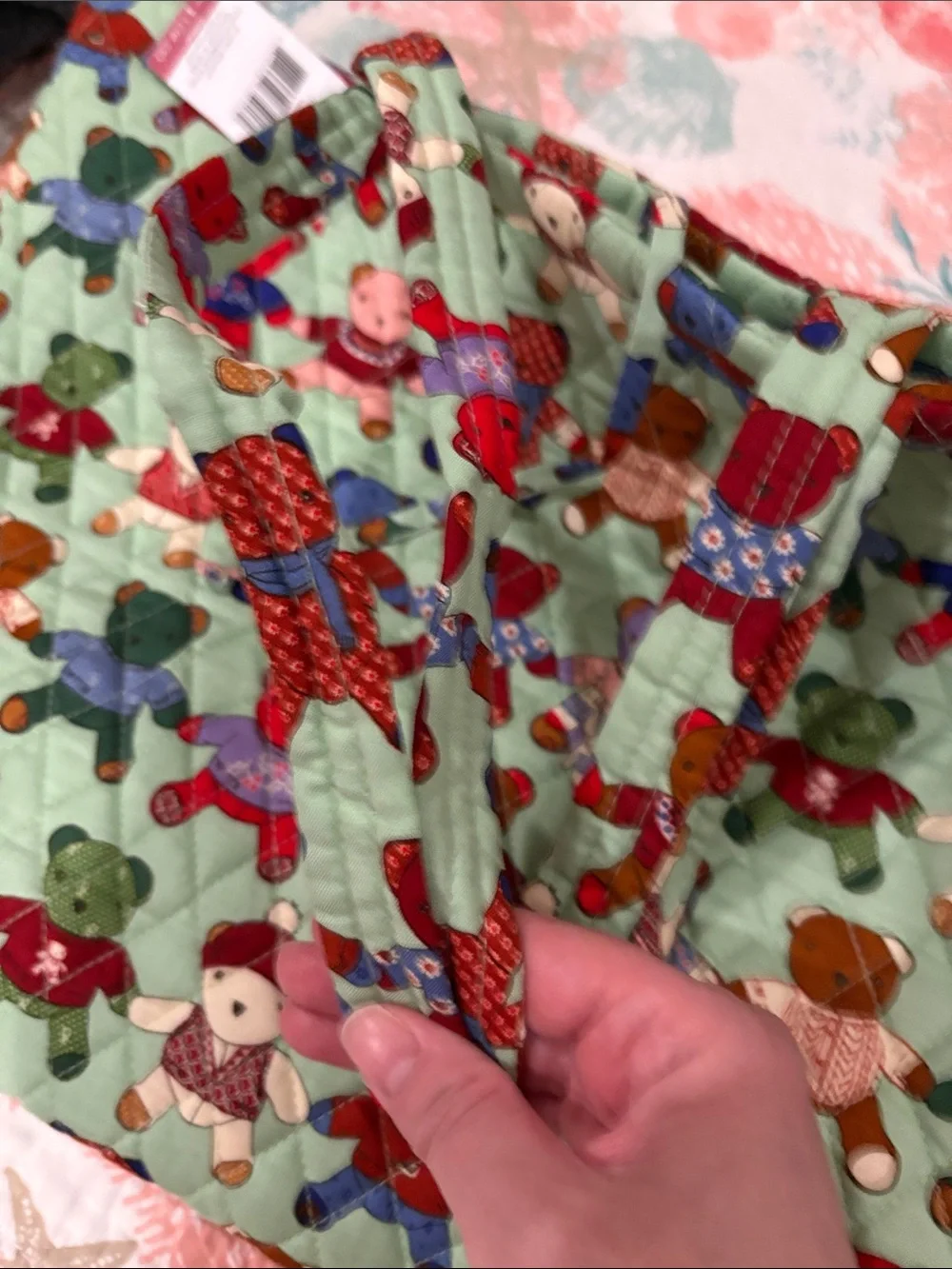 Vera Bradley east west tote in toasty teddies
